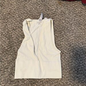 Urban Outfitters Cream Ribbed Tank Top